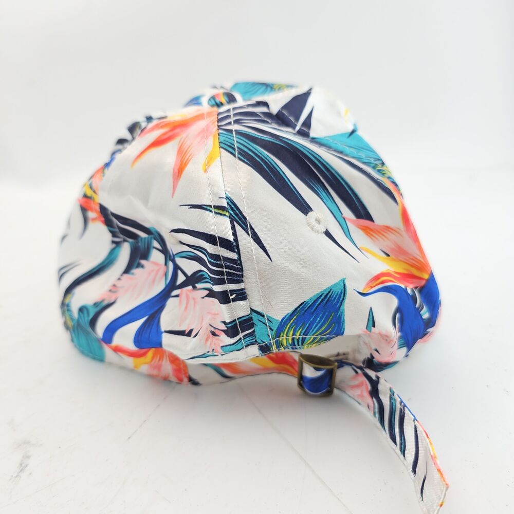 Floral Shiny Baseball Cap Strap Back Bird Of Paradise - Picture 3 of 5